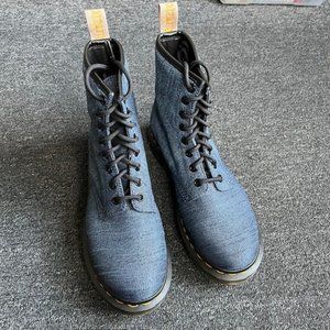 Doc Martens Blue Vinyl Boots -  Womens 7